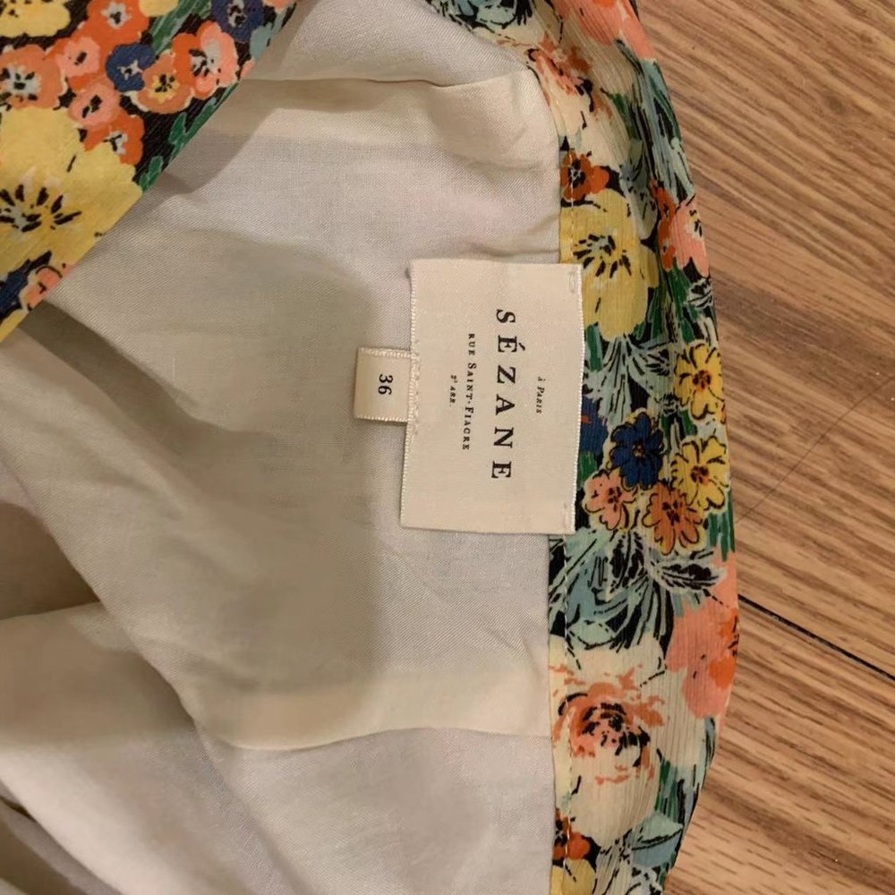 Sezane Floral Print Dress, size S